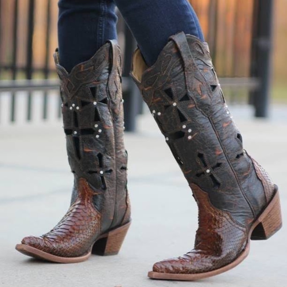 Corral Musgo Python Cross Boots